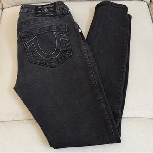 True Religion Women's Dark Gray Skinny Jeans